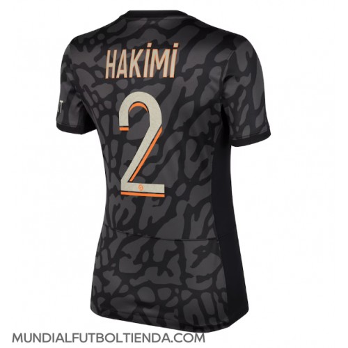 Camiseta Paris Saint-Germain Achraf Hakimi #2 Tercera Equipación Replica 2023-24 para mujer mangas cortas